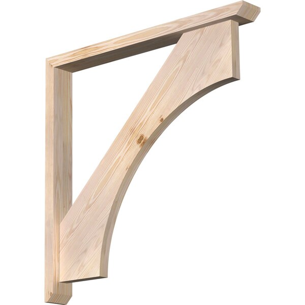 Ekena Millwork Westlake Slat Smooth Bracket w/ Offset Brace, Douglas Fir, 3 1/2"W x 32"D x 32"H BKT0402X32X32WTL06SDF - main